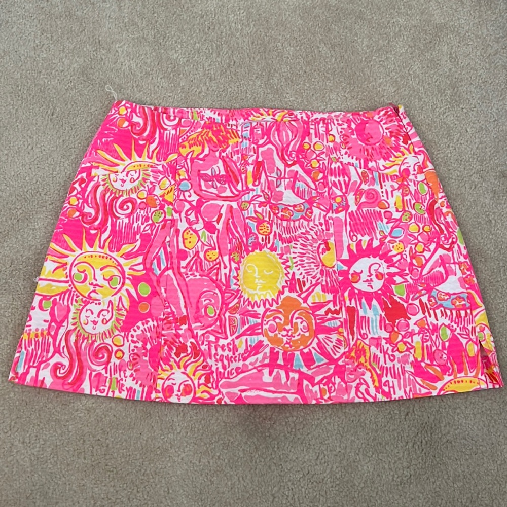 Lilly Pulitzer Pink and Yellow Mini Skirt - Picture 2 of 6
